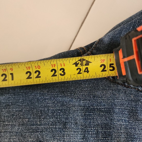 D26 Judy Blue Wide Leg Cropped Jeans Medium Wash Raw Hem 13/24 High Rise - Picture 8 of 12